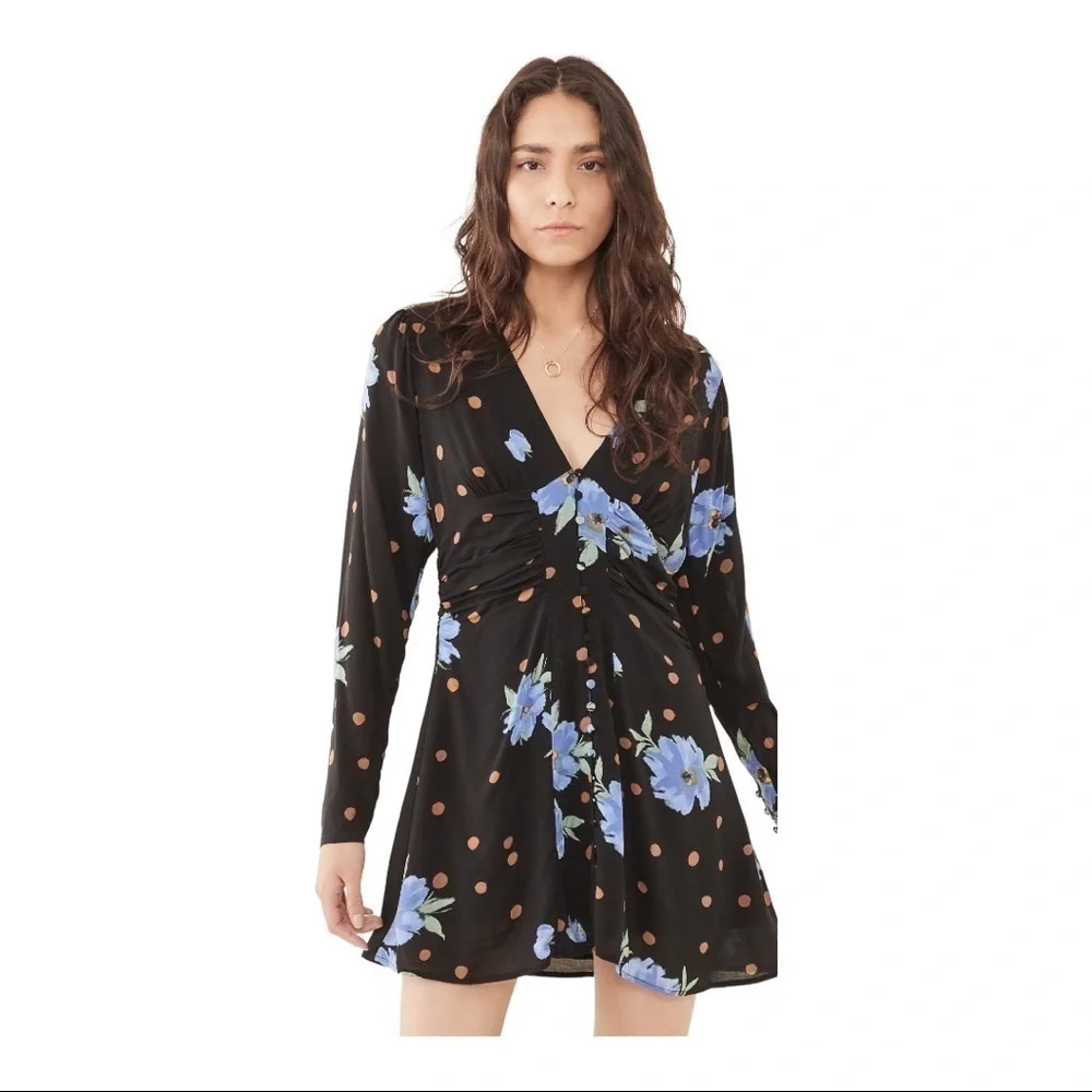 Free People Date Night Mini Dress navy - Picture 1 of 12